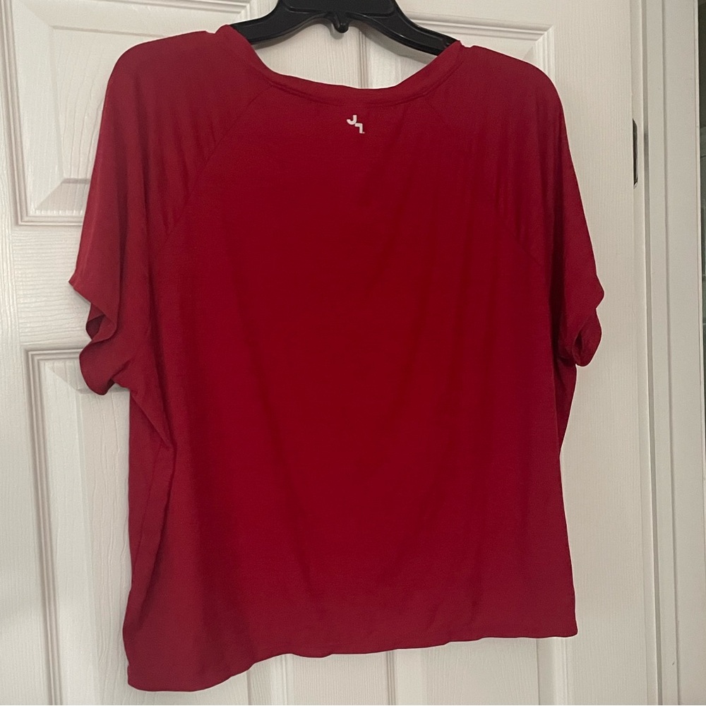 JoyLab Red Boxy Workout Tee - Picture 3 of 3